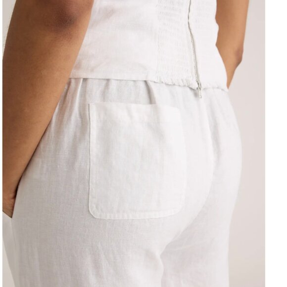 Quince 100% European Linen Fitted Tank in White Size Small - Picture 3 of 12